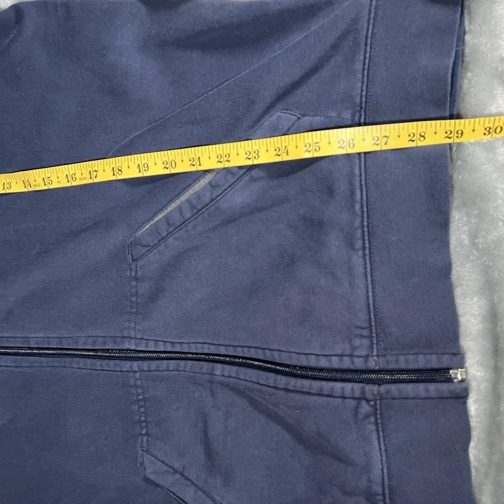 Nike Hoodie Men Size XXL Zip Up Navy Blue Faded Silver Tab Grunge Faded
